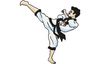 Stickmotiv Sidekick / Martial Arts - EMB-SP522 bestickung bestickungsservice textilbestickung stickservice individuelle motivbestickung stickdesign stickmotiv kampfsport judo karate kungfu kung+fu kendo kenjutsu schwertkampf aikido kickboxen kickboxing martial arts jeet+kune+do taekwondo jeetkune