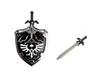 Zelda Halskette mit Schild und Schwert accessoires halskette maskottchen schmuck