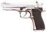 Silver pistol Beretta 92 F NQ (deco weapon) europaeische+waffen schusswaffen schußwaffen pistolen mittelalter pistolen handfeuerwaffe handfeuerwaffen xwaffen feuerwaffen feuerwaffe