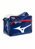 Umhängetasche, Mizuno Enamel Bag, blau/weiss/rot freizeitartikel taschen sportaschen trainingstaschen