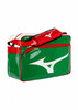 Umhängetasche, Mizuno Enamel Bag, grün/rot/weiss freizeitartikel taschen sportaschen trainingstaschen
