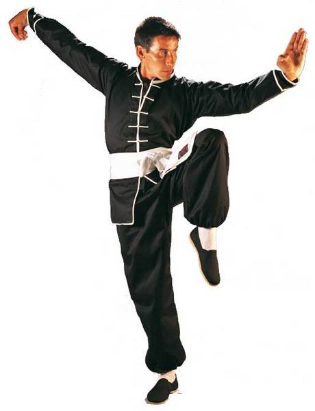 6 für eine 12 Zoll langärmliger Kung Fu Anzug im Maßstab 1 Schwarzer