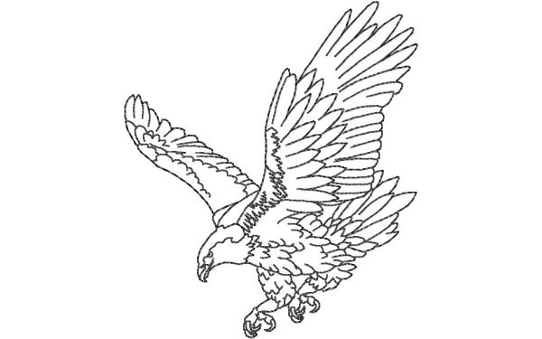 Stickmotiv Adler Umriss / Eagle Outline DAC-WL0407
