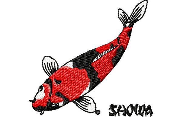 Stickmotiv Fisch Showa (Koi) - EMB-15202