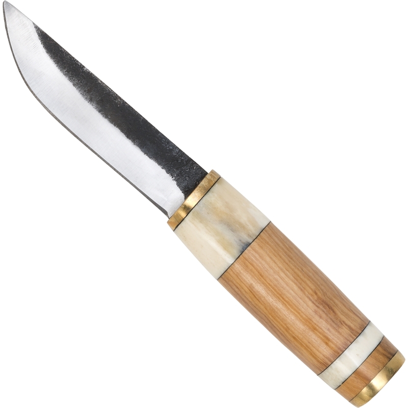 Mittelalterliches Messer Olivenholz / Knochen