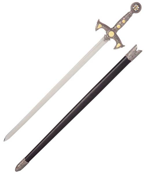Templar Sword with Sheath european+weapon crusader frank+swords middle+age medieval 12jhdnchr