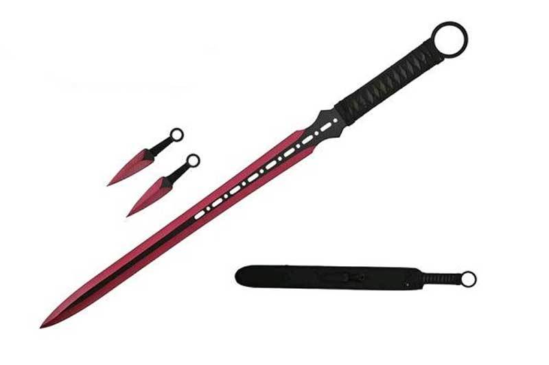 Ninja Schwert mit 2 Kunai N648