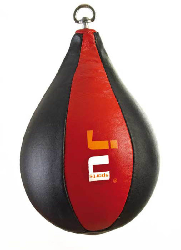 SMAI Echtleder Speedball,ca. 25 cm rot-weiß 
