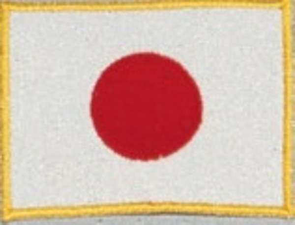 Stickabzeichen Japanische Flagge