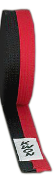 KOWN-Budo belt black-red uniform belt
