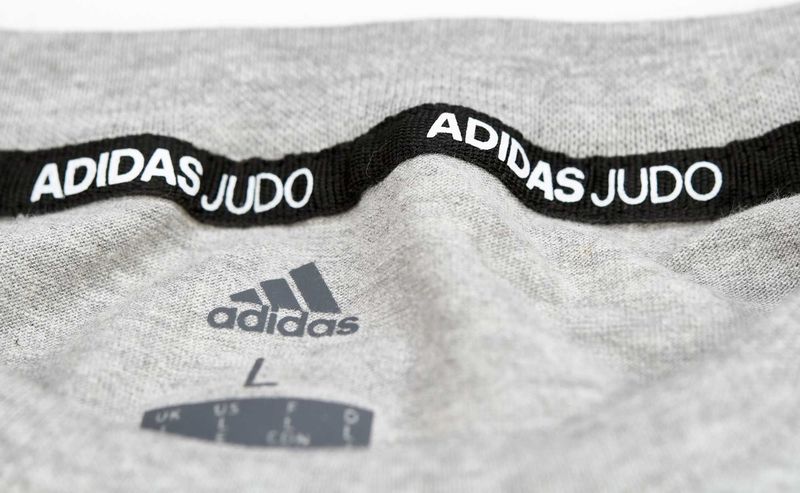 ADIDAS T-Shirt Combat Sport Judo grau-schwarz accessories t-shirt leisure+wear casual+wear boxing uniform kickboxing kick+boxing kickboxing freestyle
