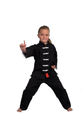  Shaolin II - Anzug - schwarz-weiß 130
