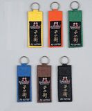 DanRho Schlüsselanhänger Kyu-Grade JU-JUTSU - Schlüsselanhänger aus Original Gürtelmaterial mit Aufdruck.