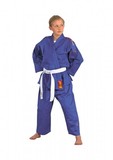 DanRho Judogi Yamanashi blau mit Schulterstreifen