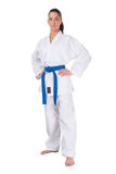 Schüler Taekwondo-Anzug Kyongi - mit weißem Revers im ITF-Stil