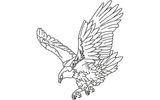 Budoten  Stickmotiv Adler Umriss / Eagle Outline DAC-WL0407