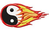 Stickmotiv Yin-Yang - Flaming Martial Arts EMB-SP828