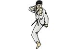 Stickmotiv Martial Arts / Kick / Taekwondo - EMB-71003