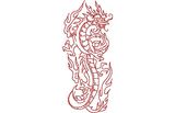 Stickmotiv Asiatischer Drache / Asian Dragon - EMB-NY328