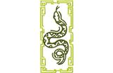Stickmotiv Jahr der Schlange / Year of the Snake EMB-NW939, chinesische / japanische Tierkreiszeichen