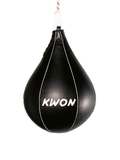 KWON Schlagbirne Leder, schwarz - Boxbirne aus echtem Leder