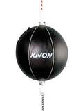 KWON Kick-Punchingball schwarz - Echtes Leder