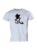 KWON T-Shirt mit Qi Bedruckung, grau
