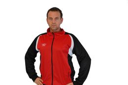 Trainingsanzug-Jacke Modell73 in rot-schwarz
