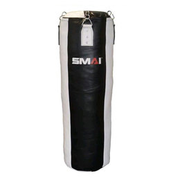 SMAI Leder Boxsack 190 cm gefüllt, schwarz-weiß