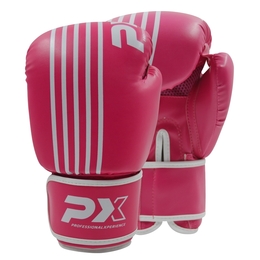 PX Boxhandschuhe Sparring, PU pink-weiß