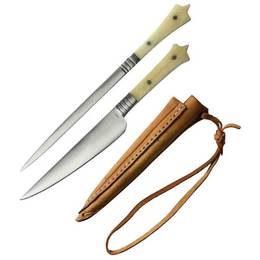 Mittelalterliches Set Messer und Spieß