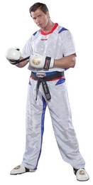 Kickboxuniform TopTen PQ-Mesh, weiß/blau