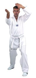 Taekwondo-Anzug Hadan-Plus mit weißem Revers
