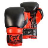 PX Leder Boxhandschuh COMBAT, schwarz-rot