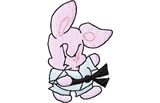 Stickmotiv Martial Arts Hase / Karate Bunny - EMB-CH432