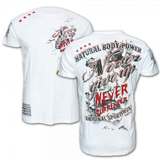 NBP T-Shirt Never give up, weiß